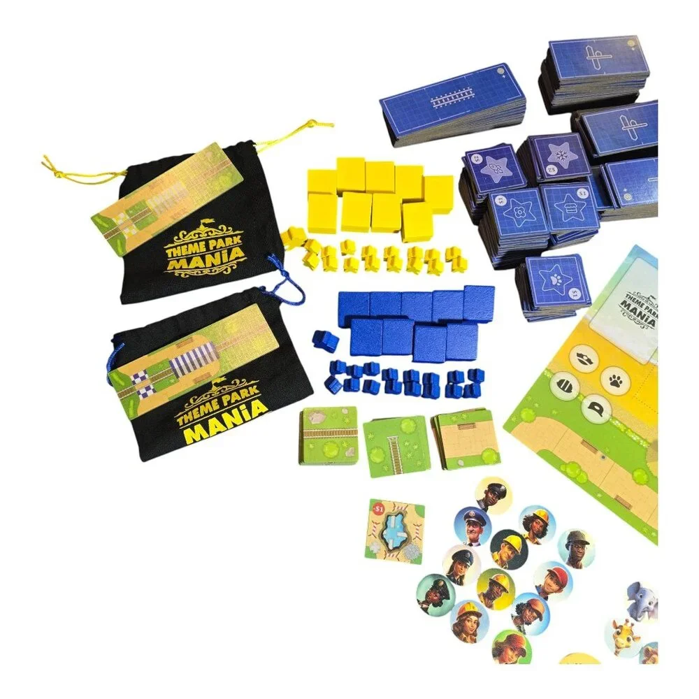 Theme Park Mania Board Game Limited First Edition Strategy Game With Accessories
